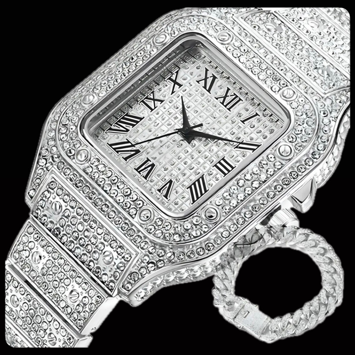 Diamond Watch + Bangle